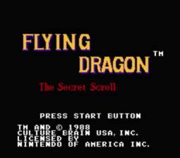 Flying Dragon NES Screenshot 1