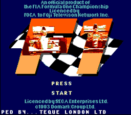 Formula One Master System Screenshot Screenshot 1