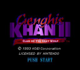 Ghenghis Khan 2: Clan of the Gray Wolf SNES Screenshot 1