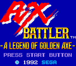 Golden Axe: Ax Battler A Legend of Golden Axe Sega GameGear Screenshot 1