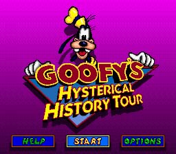 Goofy's Hysterical History Tour Sega Genesis Screenshot 1