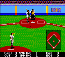 Great Baseball Master System Screenshot Screenshot 2