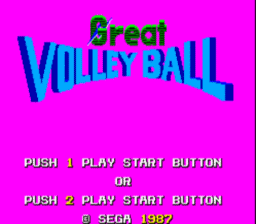 Great Volleyball Master System Screenshot 1