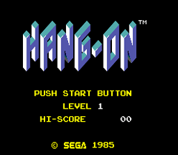 Hang On/Astro Warrior Sega Master System Screenshot 1