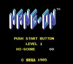 Hang On/Astro Warrior Master System Screenshot 1