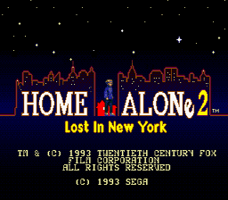 Home Alone 2: Lost in New York Sega Genesis Screenshot 1