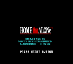 Home Alone Sega GameGear Screenshot 1