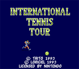 International Tennis Tour SNES Screenshot 1