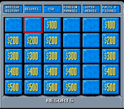Jeopardy! SNES Screenshot 3