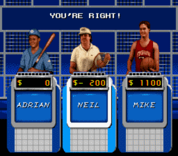 Jeopardy! Sports Edition SNES Screenshot 3