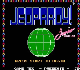Jeopardy Junior Edition NES Screenshot 1