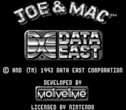 Joe & Mac Gameboy Screenshot 1