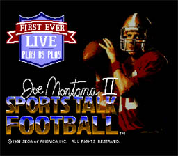 Joe Montana 2 Sports Talk Football screen shot 1 1