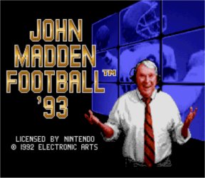 John Madden Football 93 Super Nintendo Screenshot 1
