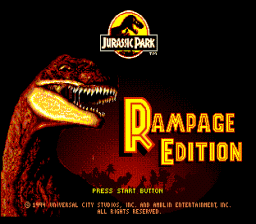 Jurassic Park: Rampage Edition Genesis Screenshot Screenshot 1