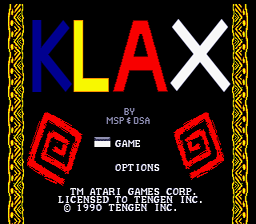 Klax Sega Genesis Screenshot 1