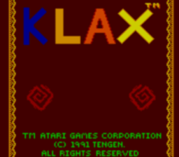Klax Gamegear Screenshot Screenshot 1
