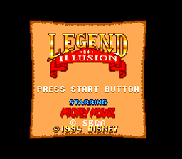 Legend of Illusion Starring Mickey Mouse Sega Master System Screenshot 1