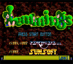Lemmings Sega Genesis Screenshot 1