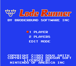 Lode Runner NES Screenshot Screenshot 1