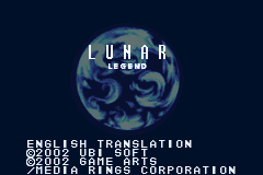 Lunar Legend GBA Screenshot Screenshot 1