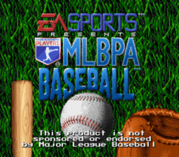 MLBPA Baseball SNES Screenshot 1