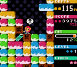 Mr. Driller Gameboy/Gameboy Color Screenshot 2