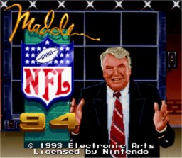 Madden NFL 94 SNES Screenshot Screenshot 1