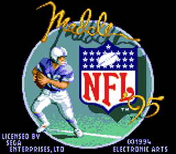 Madden NFL 95 Sega GameGear Screenshot 1