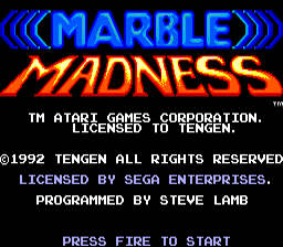 Marble Madness Sega Master System Screenshot 1
