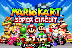 Mario Kart Super Circuit Gameboy Advance Screenshot 1