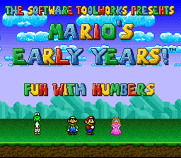 Mario's Early Years: Fun With Numbers Super Nintendo Screenshot 1