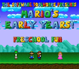 Mario's Early Years: Preschool Fun SNES Screenshot Screenshot 1