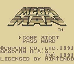 Mega Man - Dr. Wily's Revenge Gameboy Screenshot Screenshot 1