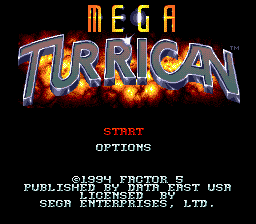 Mega Turrican Genesis Screenshot Screenshot 1