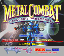 Metal Combat: Falcon's Revenge SNES Screenshot Screenshot 1