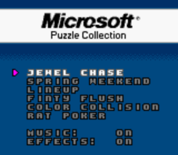 Microsoft 6 in 1 Puzzle Collection GBC Screenshot Screenshot 1