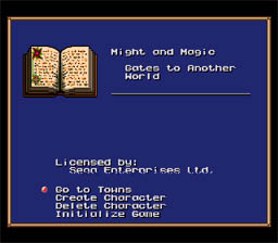 Might and Magic: Gates to Another World Genesis Screenshot 1
