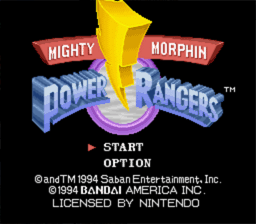 Mighty Morphin Power Rangers Super Nintendo Screenshot 1