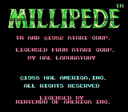 Millipede NES Screenshot Screenshot 1