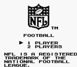 NFL Football Gameboy Screenshot Screenshot 1