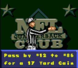NFL Quarterback Club 96 Gamegear Screenshot Screenshot 3