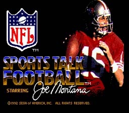 Sports Talk Football 93 Starring Joe Montana Genesis Screenshot Screenshot 1
