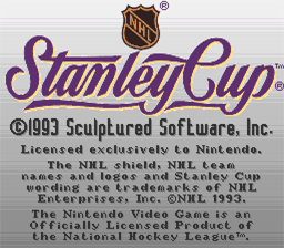 NHL Stanley Cup SNES Screenshot Screenshot 1