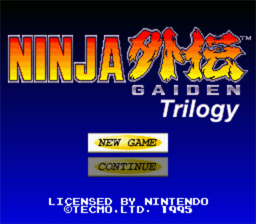 Ninja Gaiden Trilogy SNES Screenshot Screenshot 1