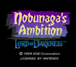 Nobunaga's Ambition: Lord of Darkness Super Nintendo Screenshot 1