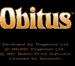 Obitus SNES Screenshot Screenshot 1