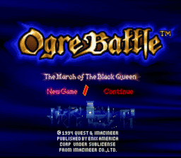 Ogre Battle: The March of the Black Queen SNES Screenshot Screenshot 1