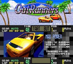OutRunners Sega Genesis Screenshot 1