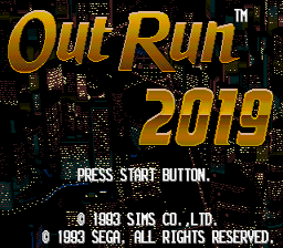 Outrun 2019 Sega Genesis Screenshot 1